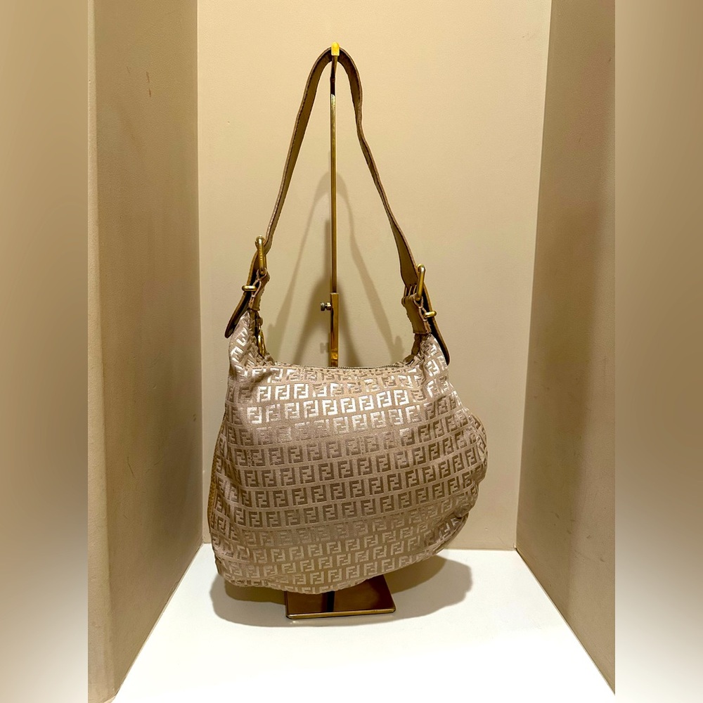 Fendi  Zucchino FF Oyster Vintage Handbag